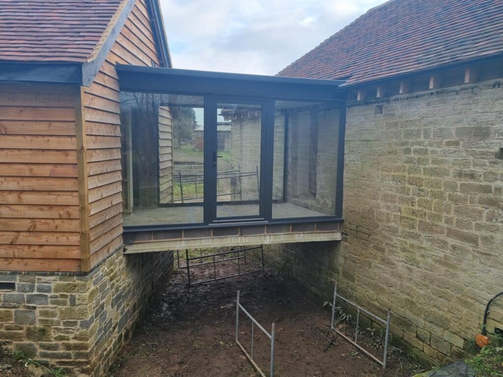 Bespoke Aluminium Door and Window Installation at a Historic Mill in Malvern, Worcestershire